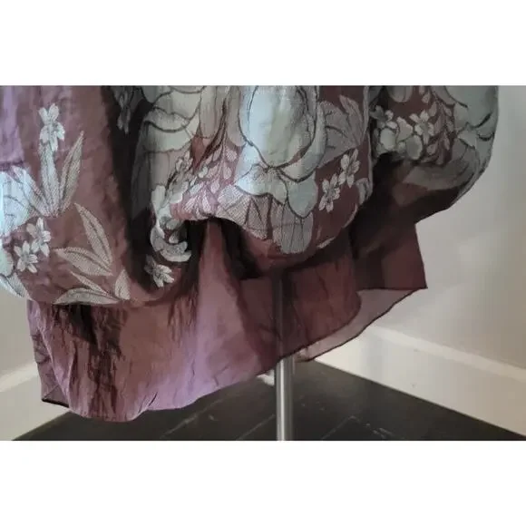 Lapis Anthropologie Womans Purple/Gray Strapless Dress One Size Bustles - Picture 4 of 9